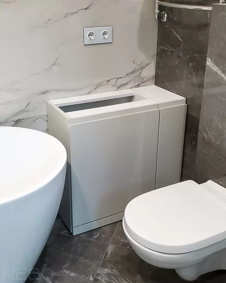 Тумба в туалет с маленьким умывальником WC16 под заказ в Минске