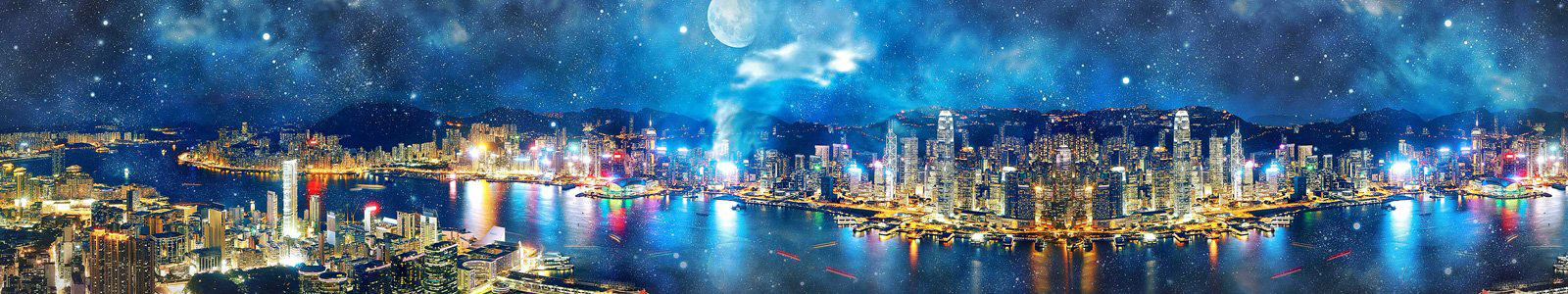№6368 - Ночной Гонконг с эффектом HDR