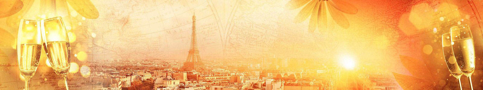 №6379 - Коллаж панорамы Парижа на закате