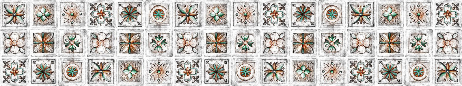 №6427 - Винтажная плитка с марокканским цветочным рисунком