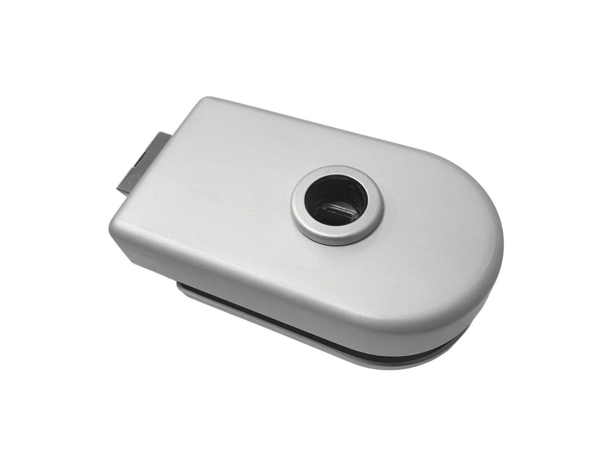 Замок ID-600SC ANB, полукруглый, гладкий, анодированный алюминий