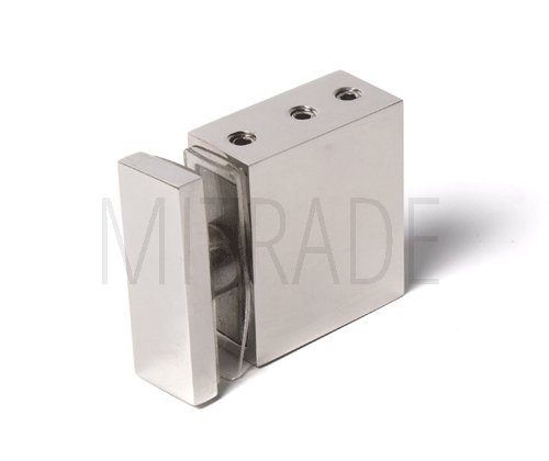 MT-078-8 cp - Крепление душевой штанги 30x10 к стеклу торцевое, хром