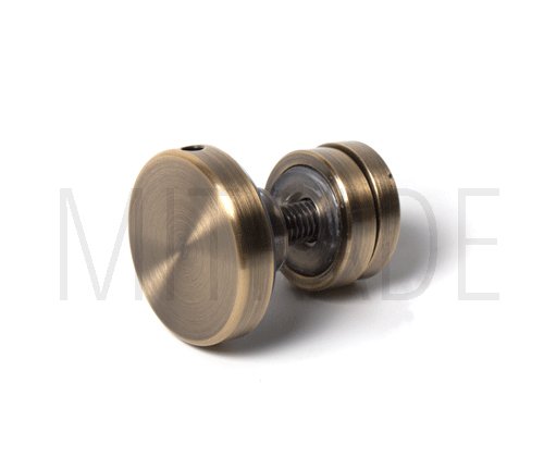 MT-078-2 br - Крепление стекла к душевой штанге 30x10, бронза