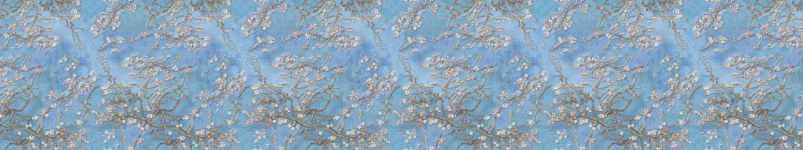 №7418 - Паттерн цветения сакуры, стилизация под Ван Гога