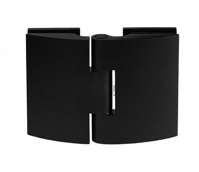 Петля Bergamo FGD-274 (180°) BR/Black, стекло-стекло 180°, черный