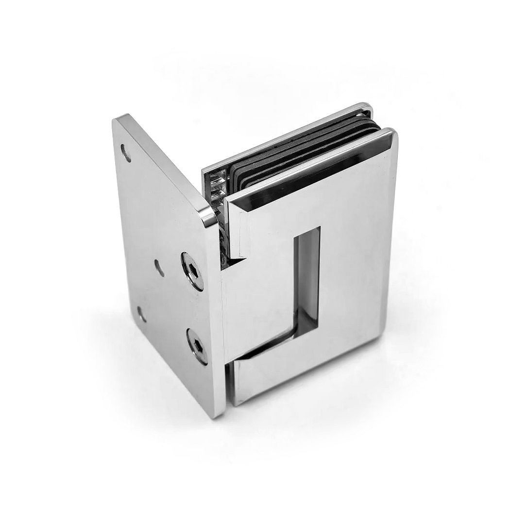 Петля Бета FDP-20, стена-стекло, с боковым креплением, хром