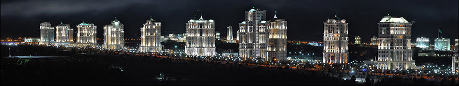 №3043 - Ночной Ашхабад, Туркменистан