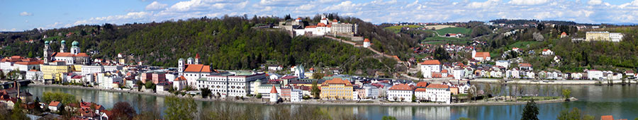 №3065 - Видна Пассау, Германия - город на трех реках