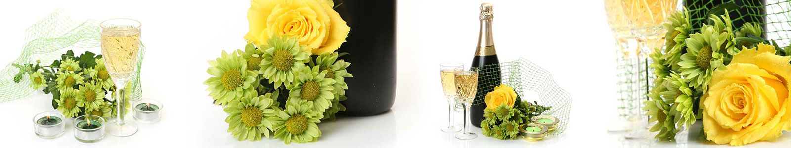 №3220 - Розы, шампанское и хризантемы