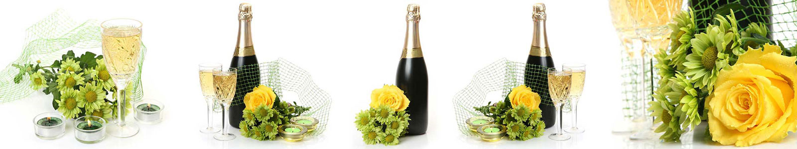 №3221 - Розы, шампанское и хризантемы