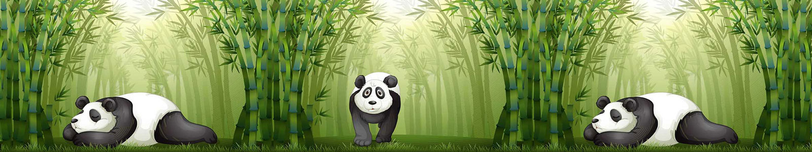 №3285 - Панда в бамбуковом лесу, иллюстрация