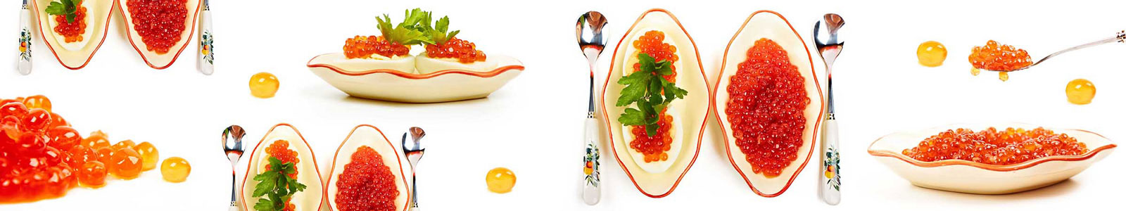 №3470 - Красная икра на белом фоне