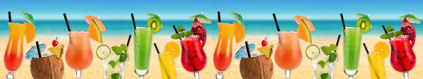 №3820 - Разнообразные прохлаждающие напитки на пляже