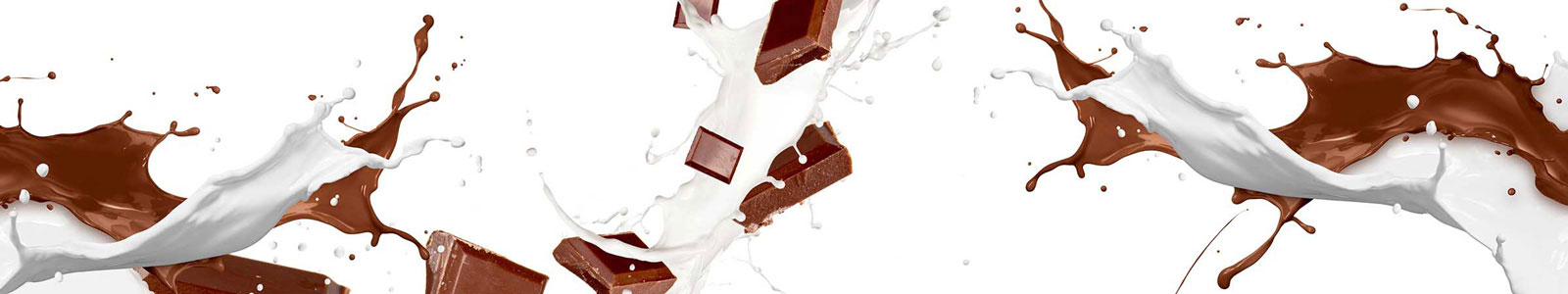 №3919 - Плитки шоколада в струях молока и горячего шоколада