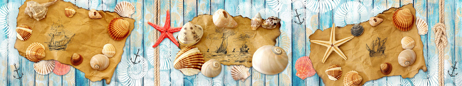 №4120 - Морской коллаж с ракушками