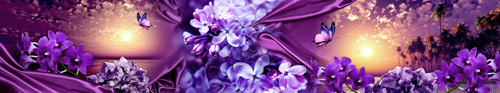 №4182 - Коллаж в пурпурно-фиолетовом цвете