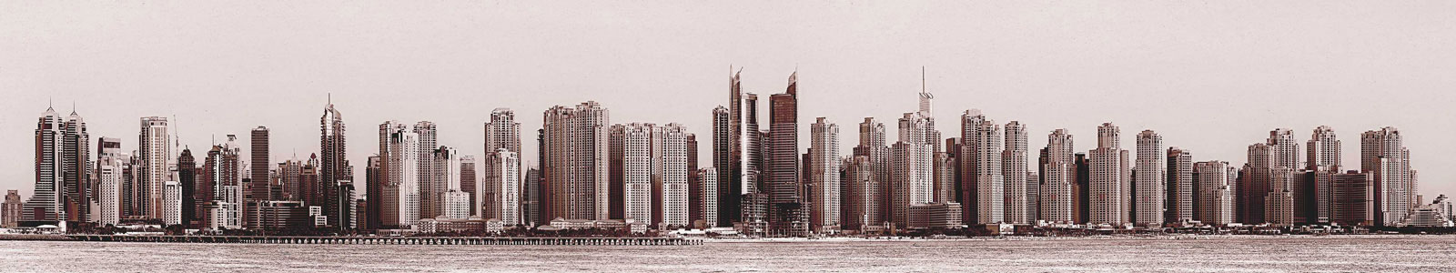 №4271 - Панорамный вид на Дубай в сепии