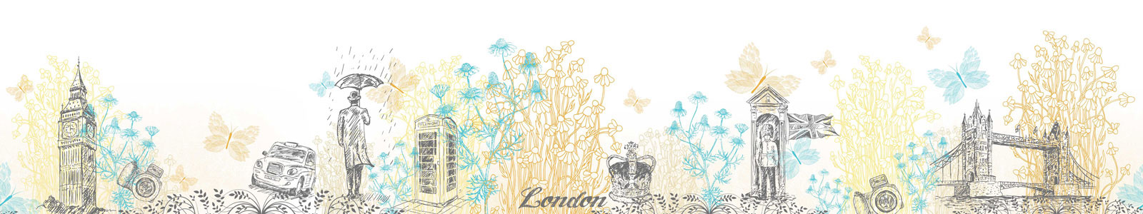 №4806 - Рисунки Лондона, ромашек и бабочек