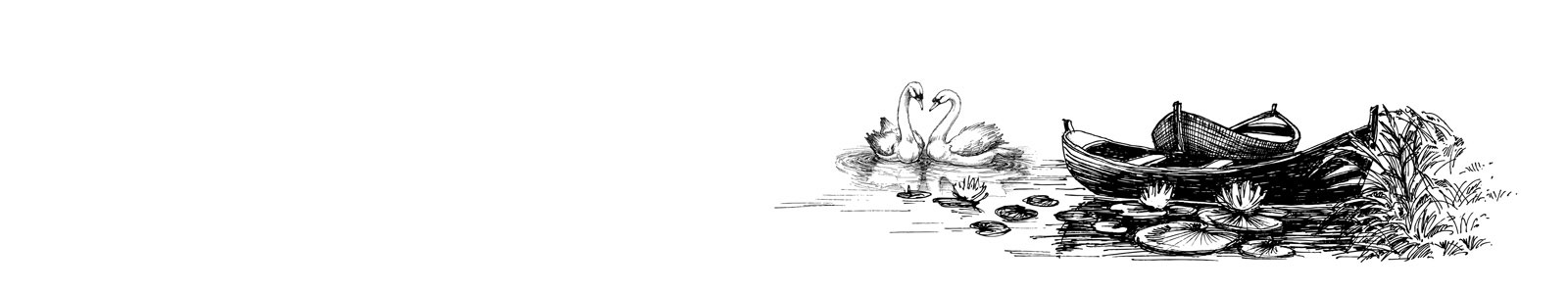 №5739 - Лебеди на озере, рисунок на белом фоне