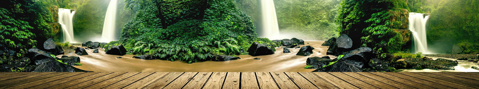№5840 - Вид на водопады в тропическом лесу