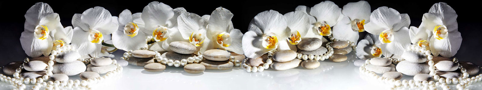 №6071 - Жемчуг у камней спа и белой орхидеи