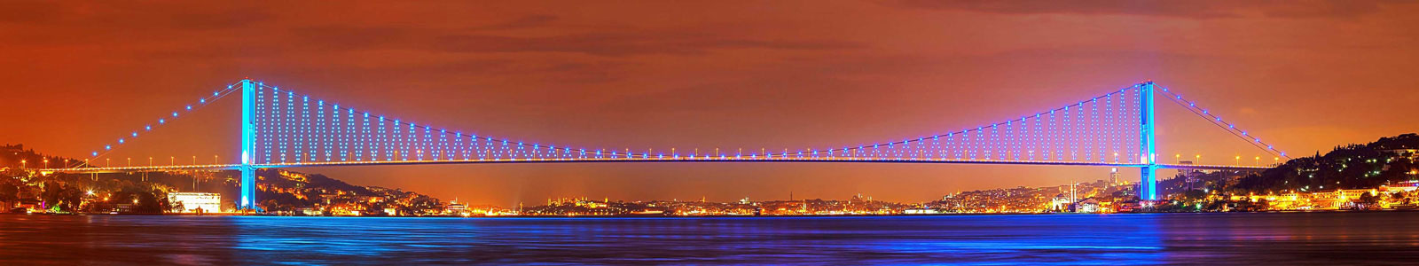 №6189 - Босфорский мост ночью в Стамбуле