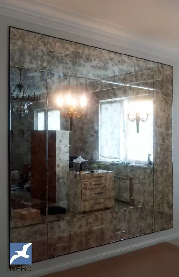 Как сделать декор стекла при помощи трафарета - матовый рисунок на зеркале по шаблону